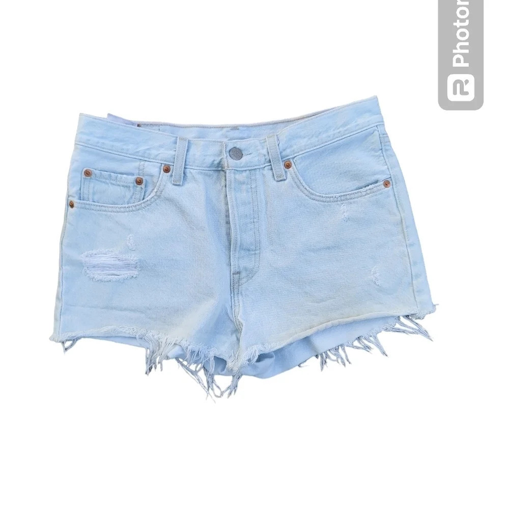 ๐Light blueโ 501 raw him shorts